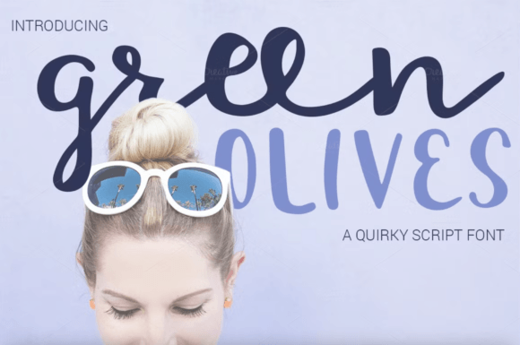 Green Olives Font for Web Design