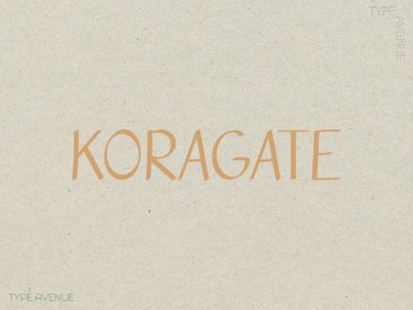 Koragate: A Handwritten Font for Creative Makers